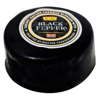 Wyke Farms Cheddar Cheese with Black Pepper and Garlic 55% 100g - buy, prices for NOVUS - photo 1