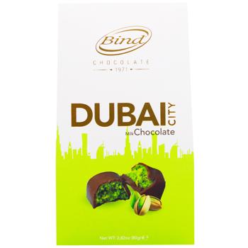 Цукерки Bind Dubai з молочного шоколаду з фісташковою начинкою та кадаїфом 80г - купити, ціни на - фото 2