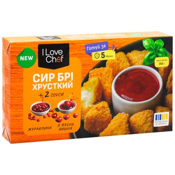 Сир I Love Chef Брі в паніровці з ягідними соусами заморожений 350г - купити, ціни на КОСМОС - фото 3
