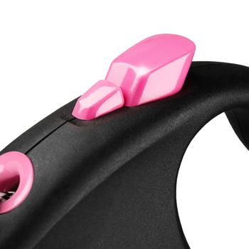 Flexi Black Design Roulette Leash with Cord XS Up to 8kg 3m Black/Pink - buy, prices for - photo 4