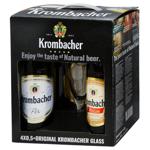 Krombacher Beer with Glass 4x0.5l