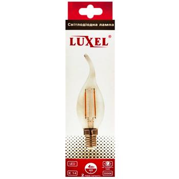 Лампа Luxel светодиодная филаментная E14 4W С35 2700К - купить, цены на - фото 2