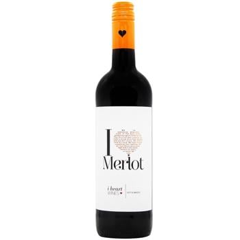 I heart Merlot Wine red semi-dry 11.5% 0.75l - buy, prices for - photo 1