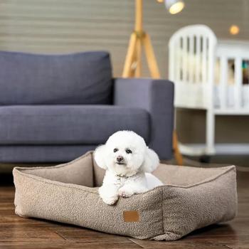 Noble Pet Albert Teddy лежак для собак M 70х50 см - бежевий - купить, цены на MasterZoo - фото 2