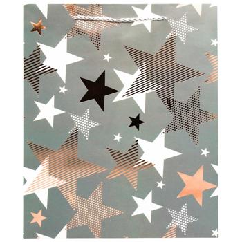 Buromax Stars Paper Gift Bag М 26х32х10cm - buy, prices for METRO - photo 3