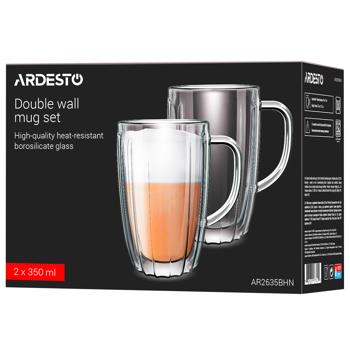 Ardesto Line AR2635BHN Double Wall Cups 350ml 2pcs - buy, prices for - photo 1