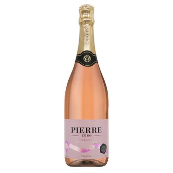 Pierre Zero Non-alcoholic Pink Semi-sweet Sparkling Wine 0.75l - buy, prices for MegaMarket - photo 1