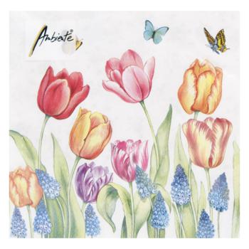 Ambiente Tulips & Muscari FSC Mix Napkins 33x33cm - buy, prices for WINETIME - photo 1