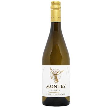 Вино Montes Reserva Chardonnay біле сухе 13,5% 0,75л