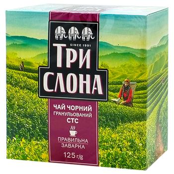 Чай черный Три Слона гранулированный 125г - купить, цены на Чудо Маркет - фото 1
