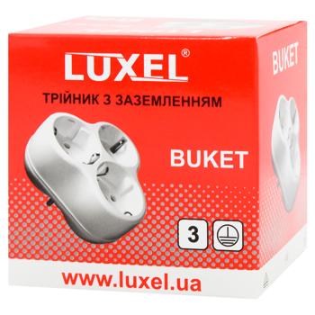 Трійник LUXEL з заземленням/Арт.1008