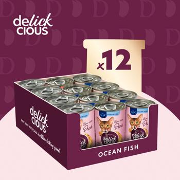 Напій Delickcious з океанічною рибою для котів 140г - купити, ціни на Ідеал - фото 2