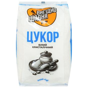 Сахар Вигідно щодня белый кристаллический 1кг - купить, цены на Чудо Маркет - фото 1