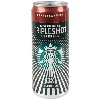 Напій кавовий Starbucks Tripleshot Espresso з молоком 0,3л - купити, ціни на WINETIME - фото 1
