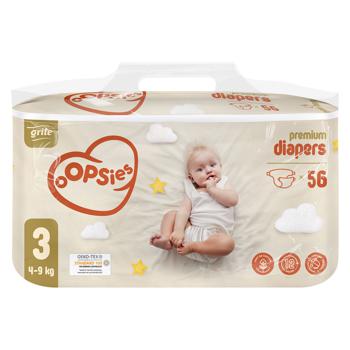 Подгузники Grite Oopsies р.3 4-9кг 56шт - купить, цены на МегаМаркет - фото 1