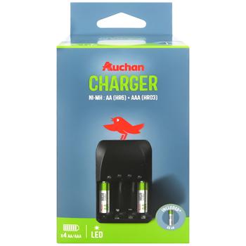 Auchan Charger + Batteries AA 4pcs - buy, prices for Auchan - photo 1