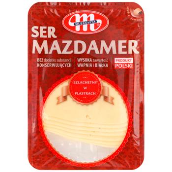 Сир Mlekovita Маасдамер нарізаний 45% 150г - купити, ціни на КОСМОС - фото 1