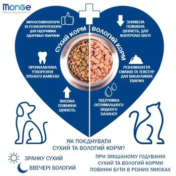 Корм влажный Monge Supreme Sterilised с тунцом, камбалой и зеленым горошком для стерилизованных кошек 80г - купить, цены на MasterZoo - фото 2