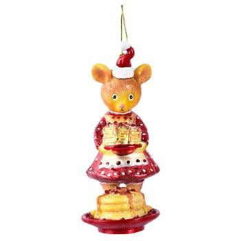 Decoris Mouse Pastry Chef Glass Pendant 15cm in assortment - buy, prices for - photo 2