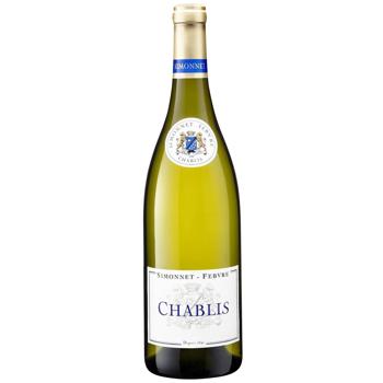 Вино Simonnet-Febvre Chablis белое 12,5% 0,75л - купить, цены на Cупермаркет "Харьков" - фото 1