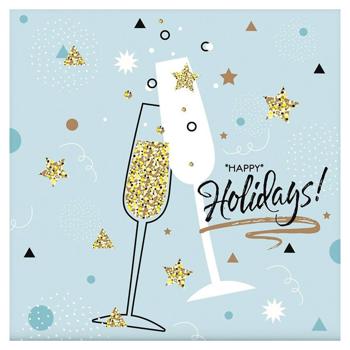 Серветки столові Silken Шампанське 3-шарові 33*33см 18шт