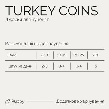 Savory Turkey Coins Puppy Snack with Turkey for Sensitive Digestion 100g - buy, prices for MasterZoo - photo 2