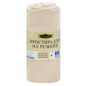 Простирадло Zastelli на резинці 160х200см ванільний