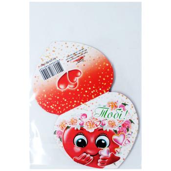 Открытка Валентинка маленькая 65х55мм - купить, цены на Чудо Маркет - фото 7