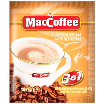 Напій кавовий MacCoffee Irish Cream 3в1 18г - купити, ціни на Чудо Маркет - фото 1