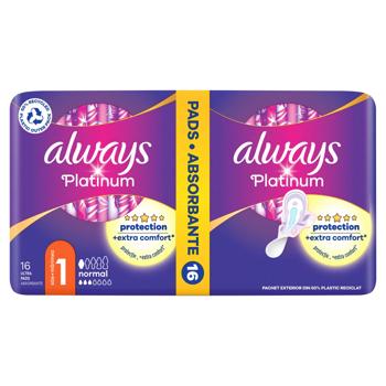 Always Platinum Normal 1 Sanitary Pads 16pcs - buy, prices for COSMOS - photo 3