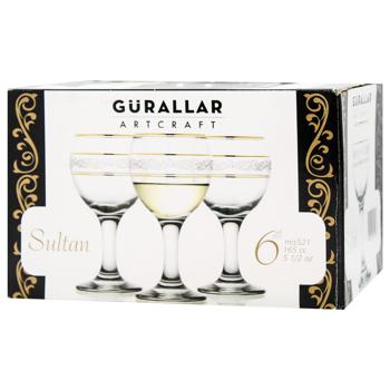 Gurallar Artcraft Sultan Set of Glasses for White Wine 165ml 6pcs - buy, prices for MegaMarket - photo 1