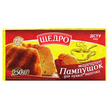 Маргарин Щедро Пампушок для пышной выпечки 72% 250г - купить, цены на NOVUS - фото 2