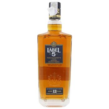 Віскі Label 5 12років 40% 0,7л - купити, ціни на AlcoHub - фото 1