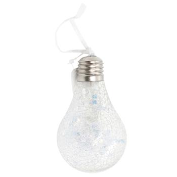 Light Bulb with Backlight Christmas Tree Decoration 12cm