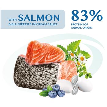 Optimeal Wet Food with Salmon and Blueberries for Dogs of All Breeds 100g - buy, prices for - photo 2