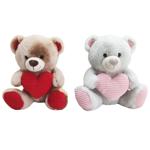 Іграшка м'яка One Two Fun Ведмідь валентинка із серцем 25см в асортименті