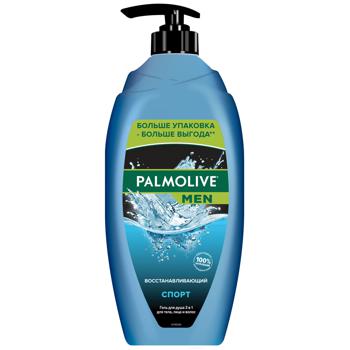 Гель-шампунь Palmolive Men Спорт Відновлюючий чоловічий 3в1 для тіла обличчя та волосся 750мл - купити, ціни на NOVUS - фото 1