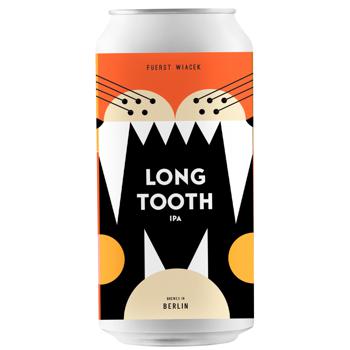 Пиво Fuerst Wiacek Long Tooth светлое нефильтрованное 6,8% 0,44л - купить, цены на WINETIME - фото 1