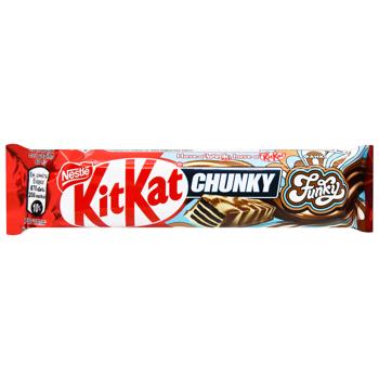 Вафли Kit Kat Chunky Funky молочный шоколад и белая глазурь с какао 40г