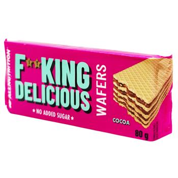 Вафлі Fitking Delicious 80 г какао б/цукруИ764 (Польща) - купить, цены на КОСМОС - фото 2