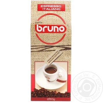 Natural ground freshly roasted coffee Bruno Espresso Italiano 250g Italy - buy, prices for NOVUS - photo 1