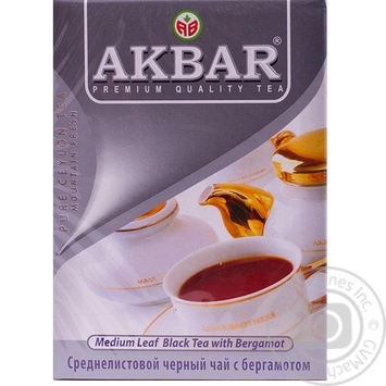 Akbar Earl Grey Black tea 100g - buy, prices for MegaMarket - photo 3