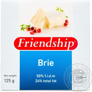 Cheese brie Friendship 50% 125g cardboard box - buy, prices for NOVUS - photo 1