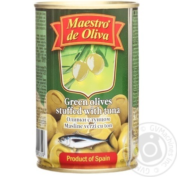 Maestro de Oliva Green Olives with tuna 300ml - buy, prices for MegaMarket - photo 1