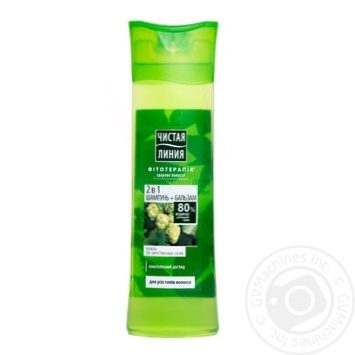Shampoo-balsam Chistaya liniya with burdock oil for hair 400ml - buy, prices for MegaMarket - photo 1