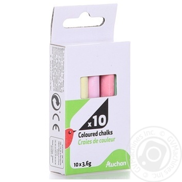 Auchan Chalk 10 Colors 10pcs 36g - buy, prices for Auchan - photo 3