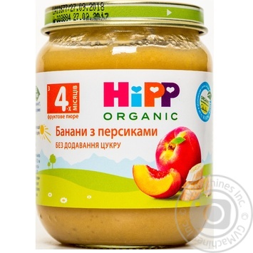 Пюре Hipp бананы с персиками 125г купить, цены на МегаМаркет - фото 1