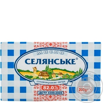Selyanske Creamy-Sweet Butter 200g - buy, prices for MegaMarket - photo 1