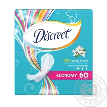 Ежедневные гигиенические прокладки Discreet Deo Spring Breeze 60шт купить, цены на МегаМаркет - фото 2