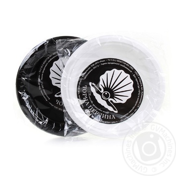 Unipak Plastic Round Black Plate 24cm 6pcs - buy, prices for Auchan - photo 1